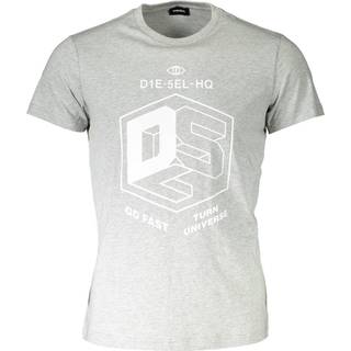 Diesel Gray Cotton Men T-Shirt