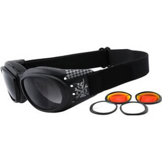 KING KEROSIN | Motorradbrille, Multifunktionsbrille, Motorrad-Sonnenbrille, Bikerbrille, winddicht, gepolstert | SEHSTÄRKE möglich | KK175