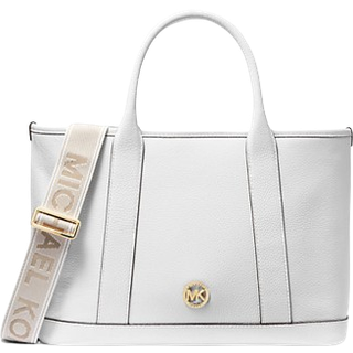 MK Luisa Medium Pebbled Leather Tote Bag - White - Michael Kors - ONE SIZE