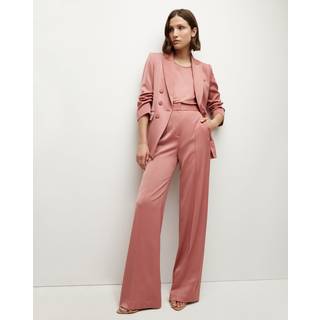 Veronica Beard Edia high-rise satin wide-leg pants - pink - XXXS