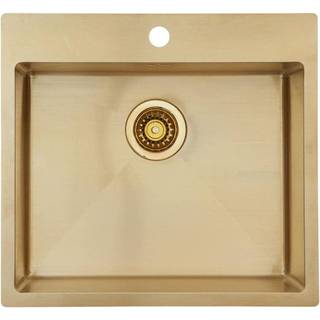 Lavabo Kubus 540 soft køkkenvask Messing natur (patinere ved brug)