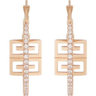 Givenchy 4G crystal-embellished hoop earrings - metallic - One Size