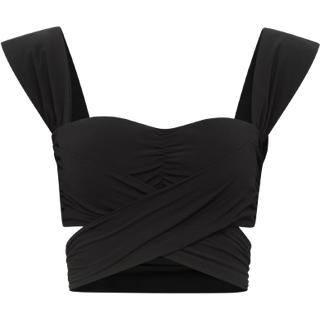 Reiss Reiss Black Cristina Wrap Design Bikini Top