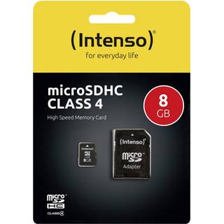 Intenso® 8GB Micro SD Hukommelseskort Incl. adapter