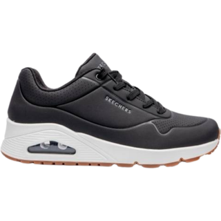 Skechers Skechers Black/White Womens Uno Wide Fit Trainers