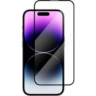 Hærdet skærmbeskyttelse med sort ramme til iPhone 14 Pro Max