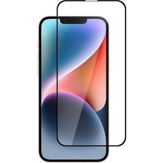 Hærdet skærmbeskytter med sort ramme til iPhone 14