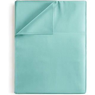 King Size Flat Sheet - Hotel Quality Top Flad Senget?j Kun - Ultra-bl?dt ?ndbar og k?lende - Faldende og rynkefri - Let-plejet plet- og krympebes