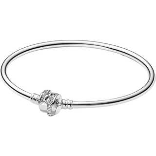 Pandora Moments Sparkling Shooting Star Clasp Bangle - 17cm - Silver