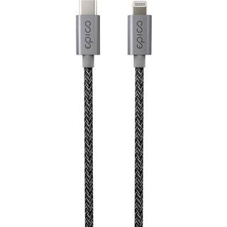 Epico Braided USB-C til Lightning Kabel PD 60W - 180cm - Space Grey