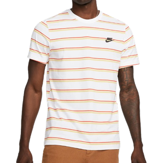 Nike Club Stripe T Shirt White