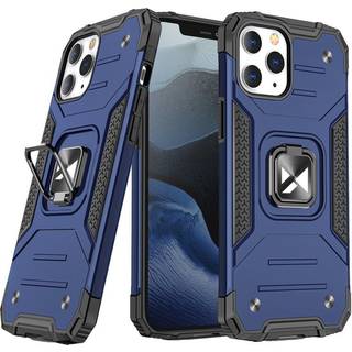 Wozinsky Ring Armor Case Kickstand Tough Rugged Cover til iPhone 13 mini blå
