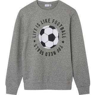 Name It Grey Melange Fodbold Sweatshirt