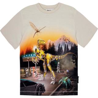 Molo GOTS Riley T-Shirt Virtual Scenery 104cm  Beige  104 cm  mand