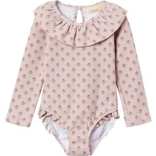 Lil Atelier Violet Ice Blomstret Badedragt