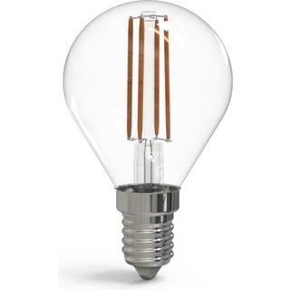 Kulz KLE14G300C E14 3W 300LM LED-pære, klart glas ➞ På lager - klar til levering