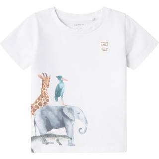 Name It Bright White Dyreprint T-shirt