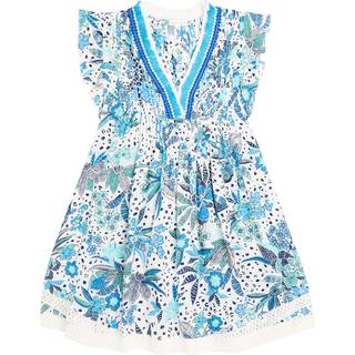 Poupette St Barth Kids Sasha printed dress - blue - Y 4