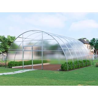 Drivhus polycarbonat, Strong NOVA 36m², 6x6m, Sølv