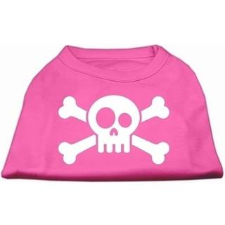 Skull Crossbone Screen Print Shirt Bright Pink XXL