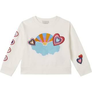 Stella McCartney Kids Patch-appliquÃ© cotton jersey sweatshirt - white - Y 14