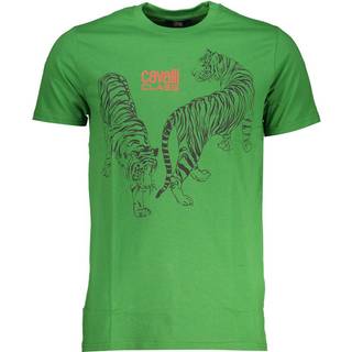 Cavalli Class Green Cotton T-Shirt