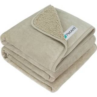 Petami vandtæt hunde tæppe til ekstra store hunde tisse bevis for seng sofa reversibel blød hund kasse dæksel vaskbar dronning 90x90 taupe