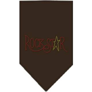 Rockstjärna strass bandana kakao stor