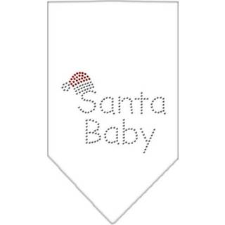 Santa baby strass bandana vit liten