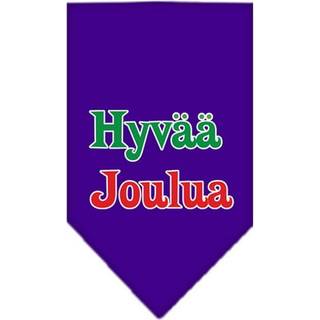 Hyvaa joulua skärmtryck bandana lila små