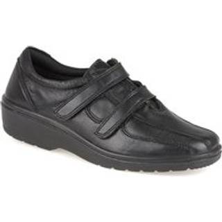 Pavers Pavers Wide-Fit One Touch Black Shoe With Two Straps