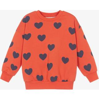Mini Rodini GOTS Hjertemønstret Sweatshirt Rød 92/98 cm  Rød  92/98 cm  kvinde