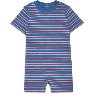 Ralph Lauren Stribet Romper Til Baby Faded Royal Heather Multi 9 months  Blå  9 måneder  mand