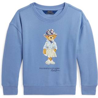 Ralph Lauren Logo Sweatshirt Campus Blue Polo Bear Fleece Boxy Sweatshirt Campus Blue  Blå    kvinde