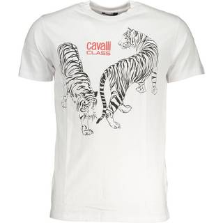 Cavalli Class White Cotton T-Shirt