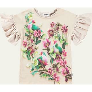 Molo GOTS Rayah T-shirt Fruit Doves 98 cm  Beige  98 cm  kvinde