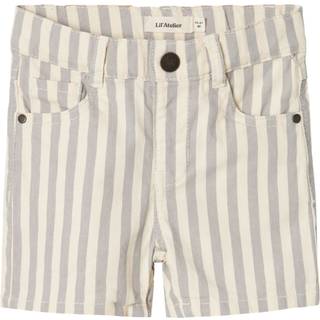 Lil Atelier Limestone Coconut Milk Twill Shorts