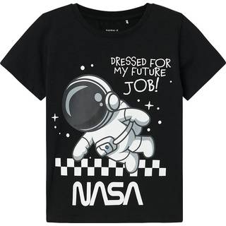 Name It Black Nasa T-shirt - Str. 1.5y 86cm