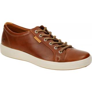 ECCO Soft 7 M - Sneakers i læder til herrer - Brun - Size: 44 (UK 10)