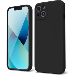 Oakxco til iPhone 13 Telefonkasse flydende silikone sød tynd slank blød gummi tpu almindelig glat geldæksel til kvinder pige æstetisk design mat