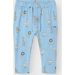 Name It Chambray Blue Dyreprint Bukser - Str. 1y 80cm