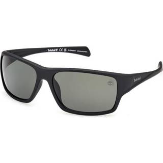 Timberland Mand TB00017 02R Solbriller Injiceret Sort Grøn Firkantet Polariseret