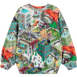 Molo GOTS Monti Sweatshirt Pixelhagen 116 cm  Grå  116 cm  mand