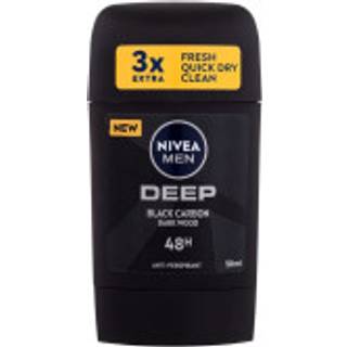 NIVEA MEN Deep Antiperspirant Stick til mænd Black Carbon Dark Wood 50 ml - 50 ml