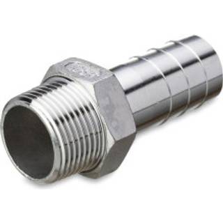 Slangestuds 6kant, 1.4408, 20 bar 1/4"x11,0 mm