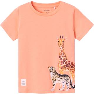 Name It Papaya Punch Giraf T-shirt