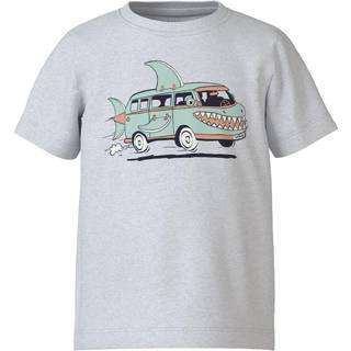 Name It Light Grey Melange Shark Bus  T-shirt