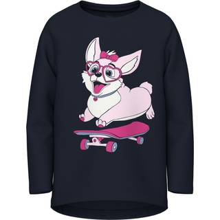 Name It Dark Sapphire/skateboarding Dog Top