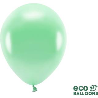 100 stk. Økologiske balloner metallic mint 12" – Biologisk nedbrydelig festdekoration