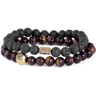 Miro Armbånd med Lava- & Røde Tigerøjesten